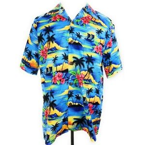 Howie Hawaiian Camp Shirt Size Large